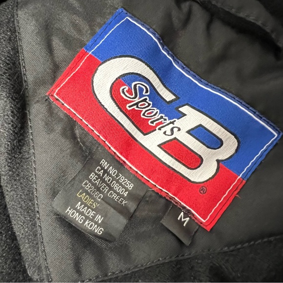 CB Sports Skiwear Vintage Snowsuit Womens Medium Black Snow Bunny Outdoors Retro - Picture 9 of 9